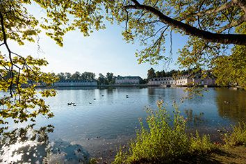 Lac et Chateau Benrath à Dusseldorf