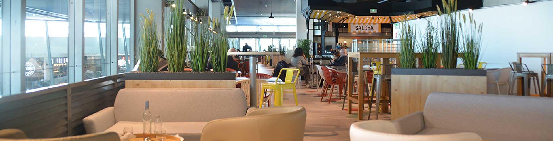 The restaurant-cafeteria at Nice airport