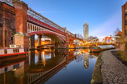 Manchester vue sur les rives